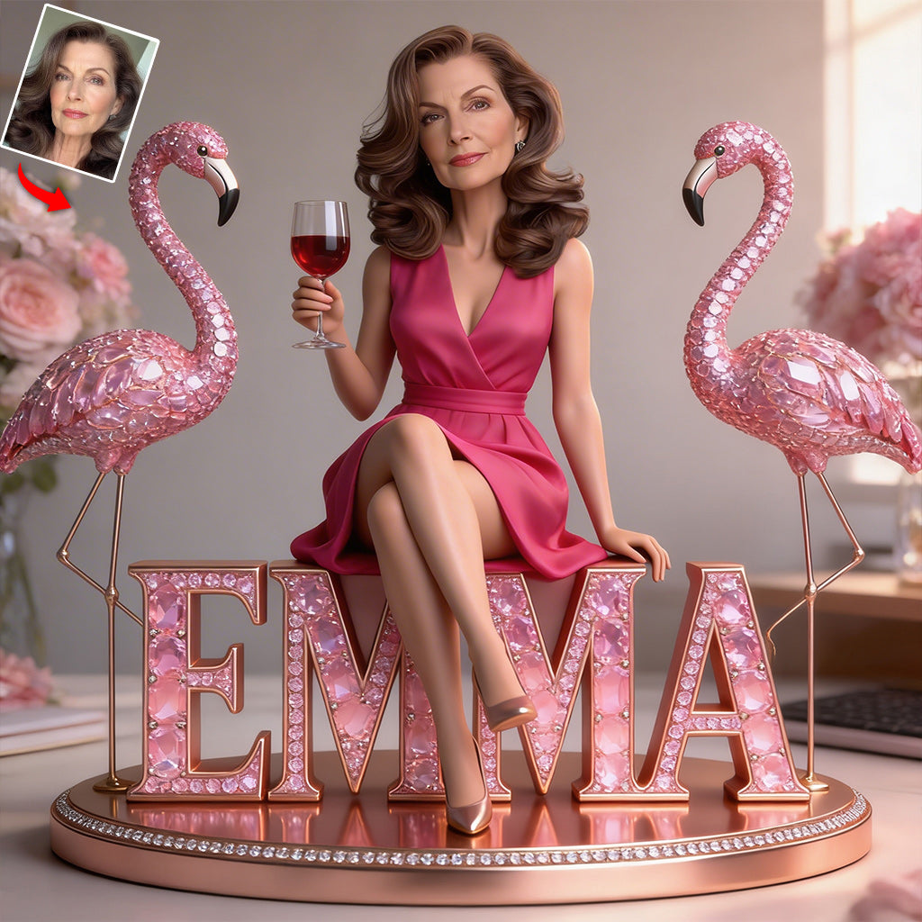 Custom Any Photo - Personalized Flamingo Custom Shaped Acrylic Plaque