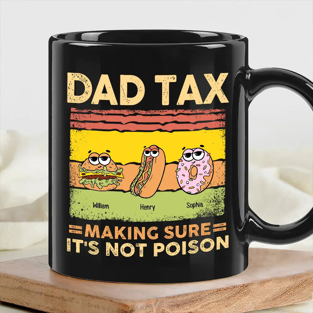Funny Father’s Day Classic Tee – Personalized Donut, Burger & Hotdog with Kids' Names