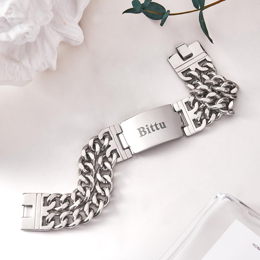 Any Names - Personalized Name Wide Bracelet