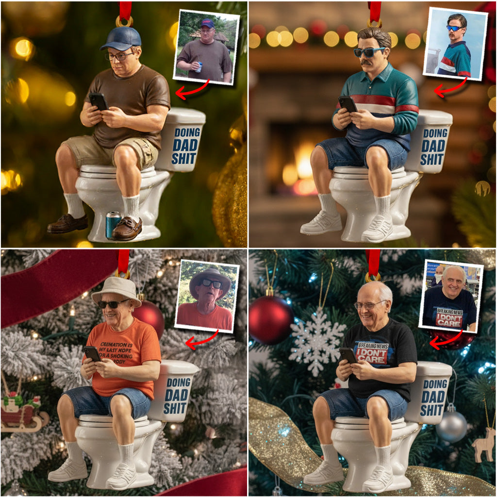 Funny Gift For Dad, Gift For Him, Doing Dad Stuff - Personalized Father Ornament