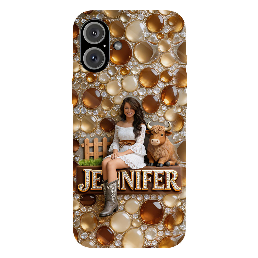 Just A Girl Who Loves Highland Cows - Personalized Highland Cow Full Print Phone Case