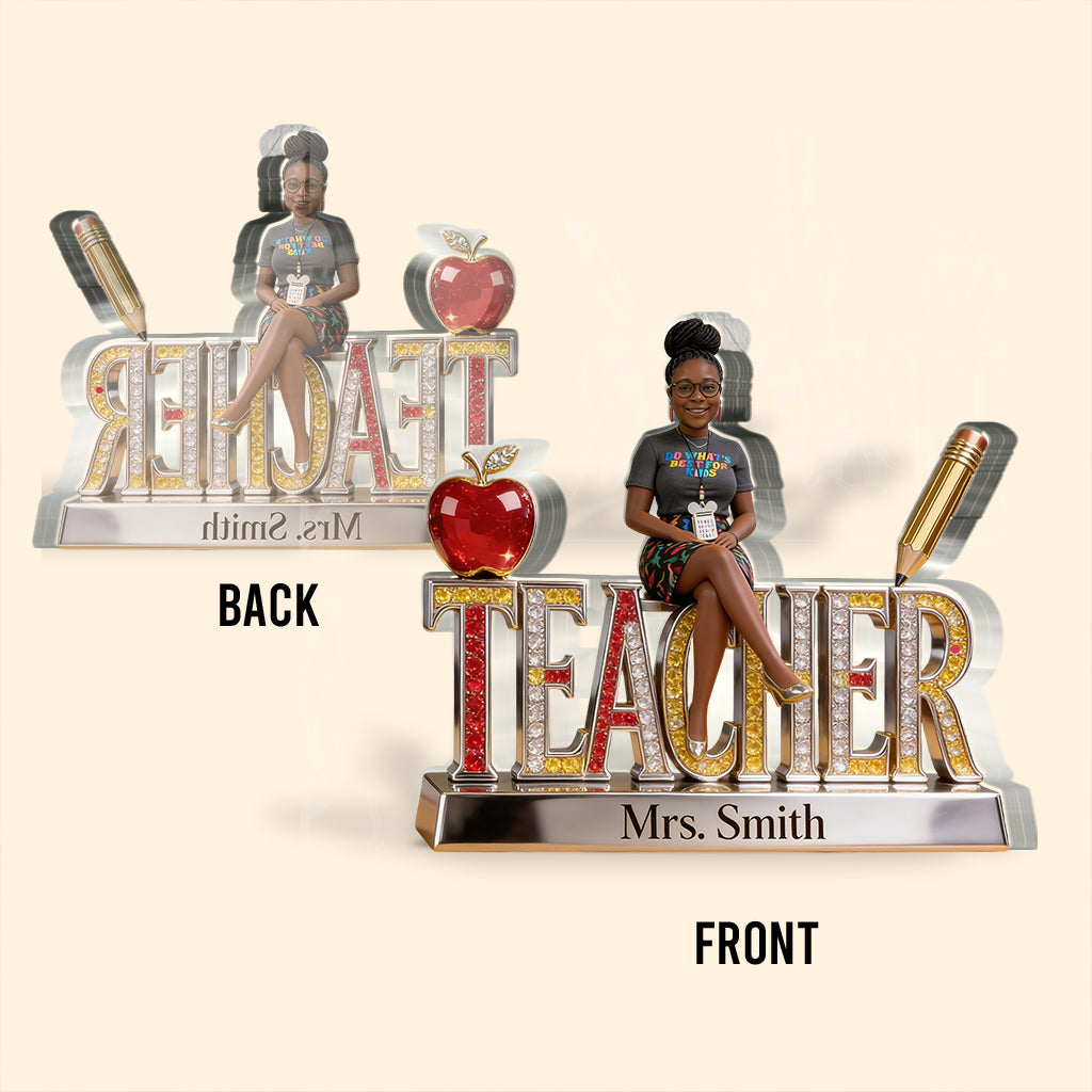 Custom Any Title Gift For Teacher/Educator - Personalized Teacher Custom Shaped Acrylic Plaque
