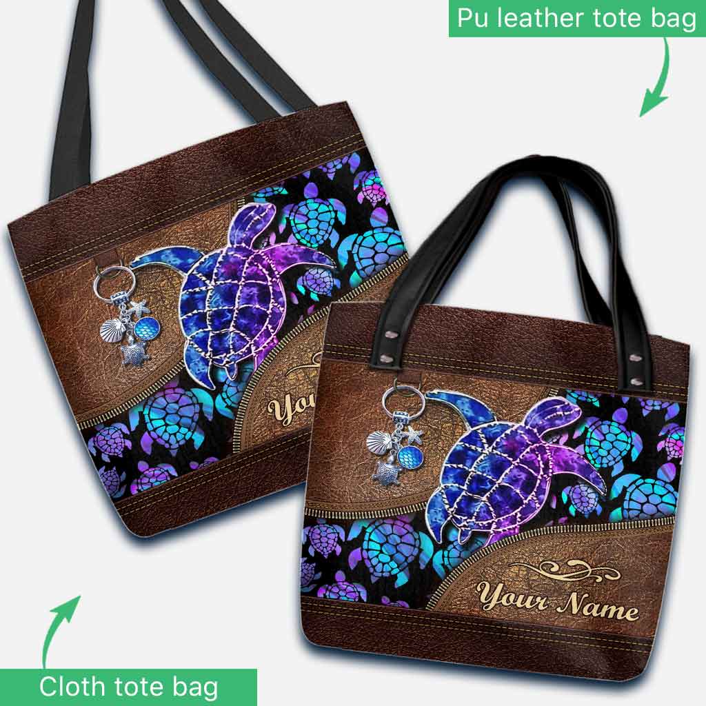 Salty Lil Beach - Turtle Personalized Tote Bag
