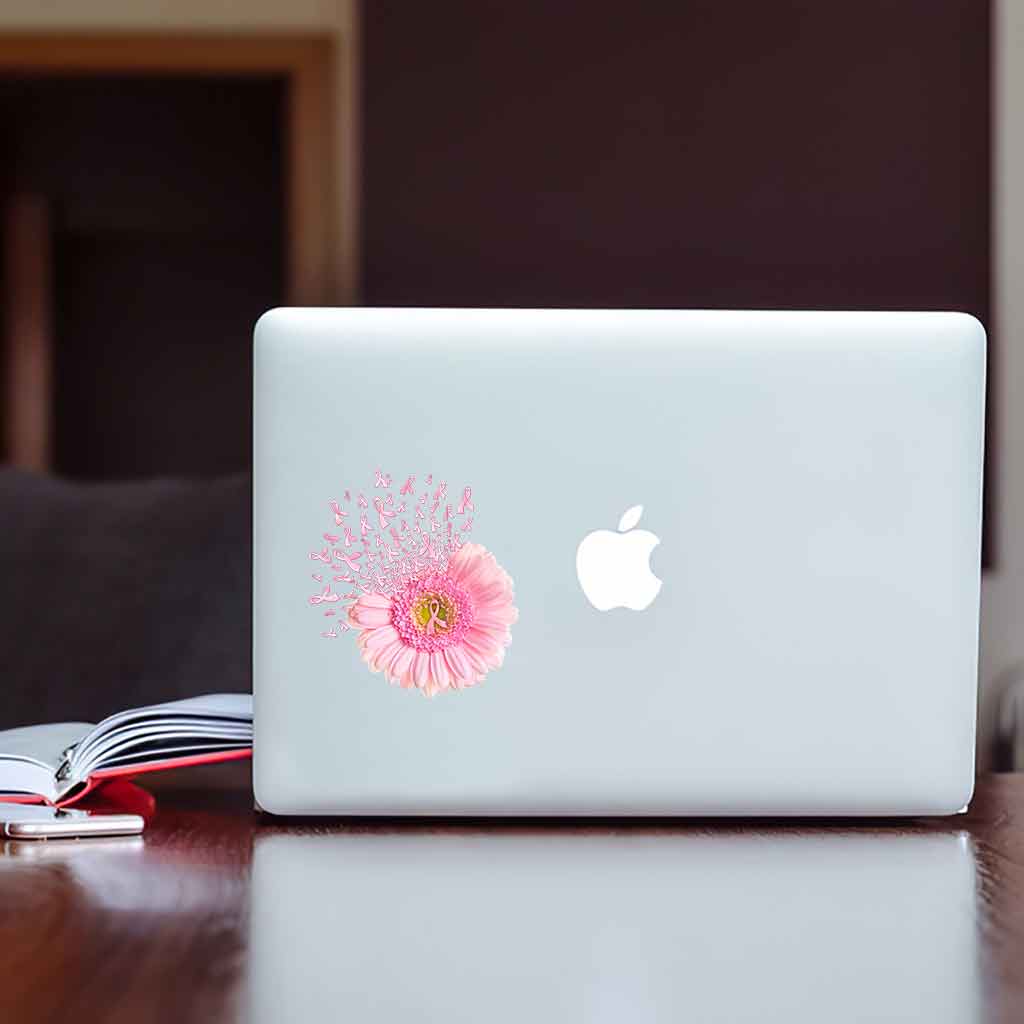 Pink Daisy  - Breast Cancer Awareness Decal Full 072021