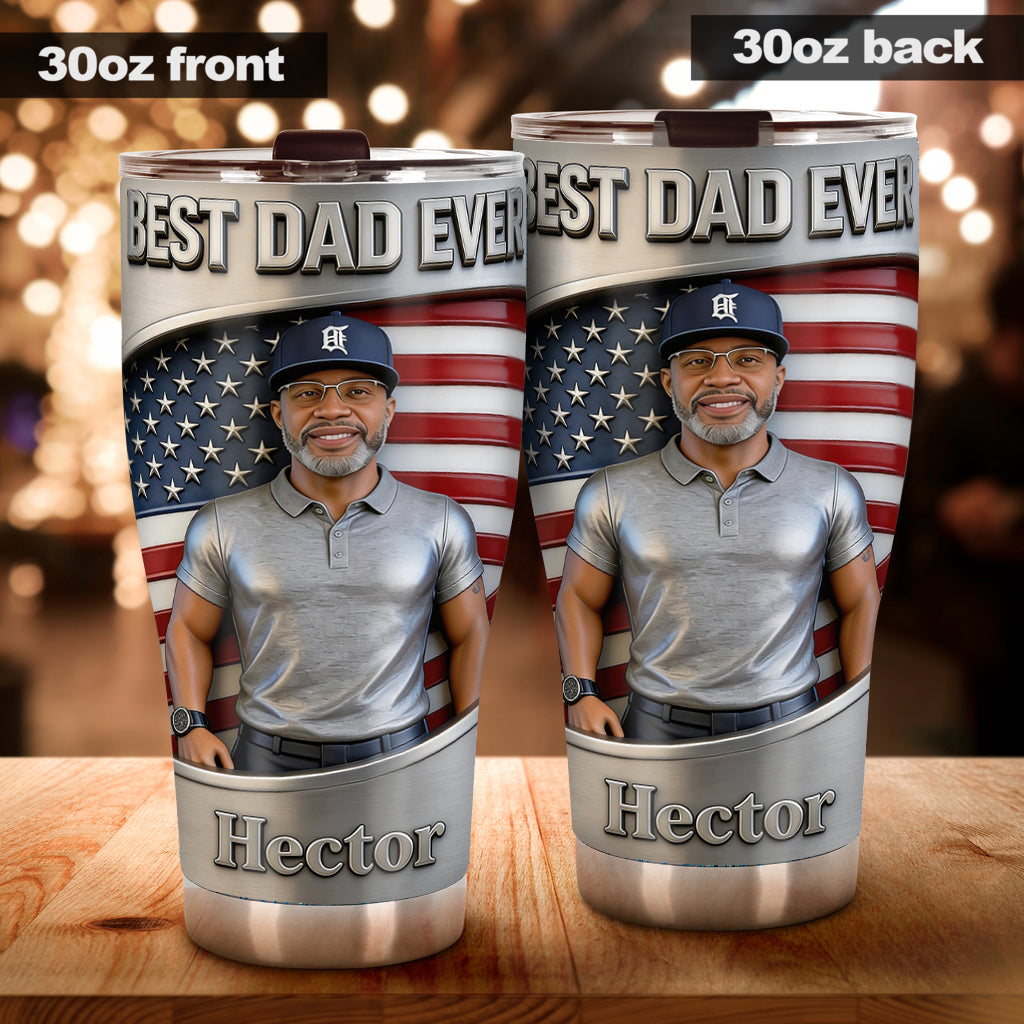 Custom Any Photo, Best Gift For Dad & Grandpa - Personalized Father Tumbler