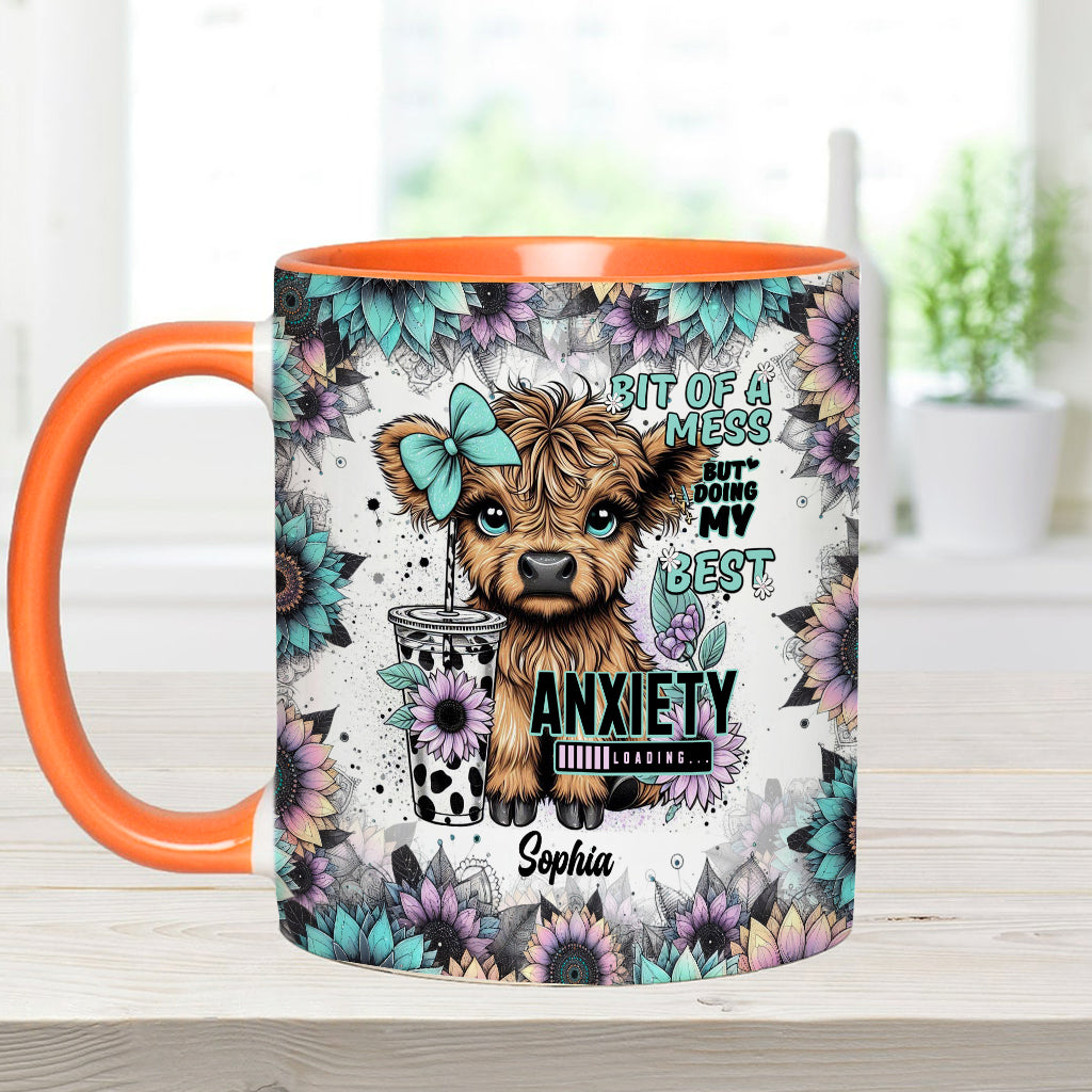 Bit Of A Mess But Doing My Best - Personalized Accent Mug