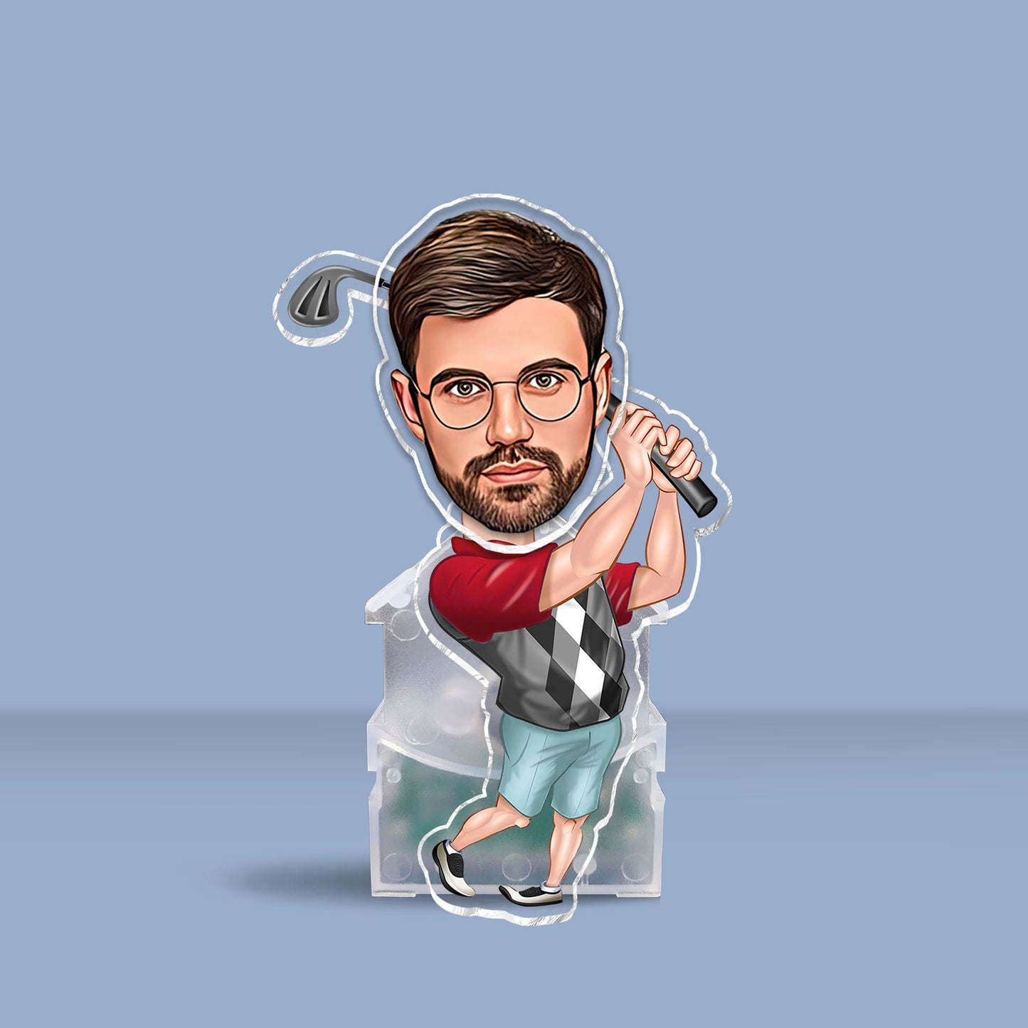 Funny Photo Figure - Personalized Golf Custom Shaking Head