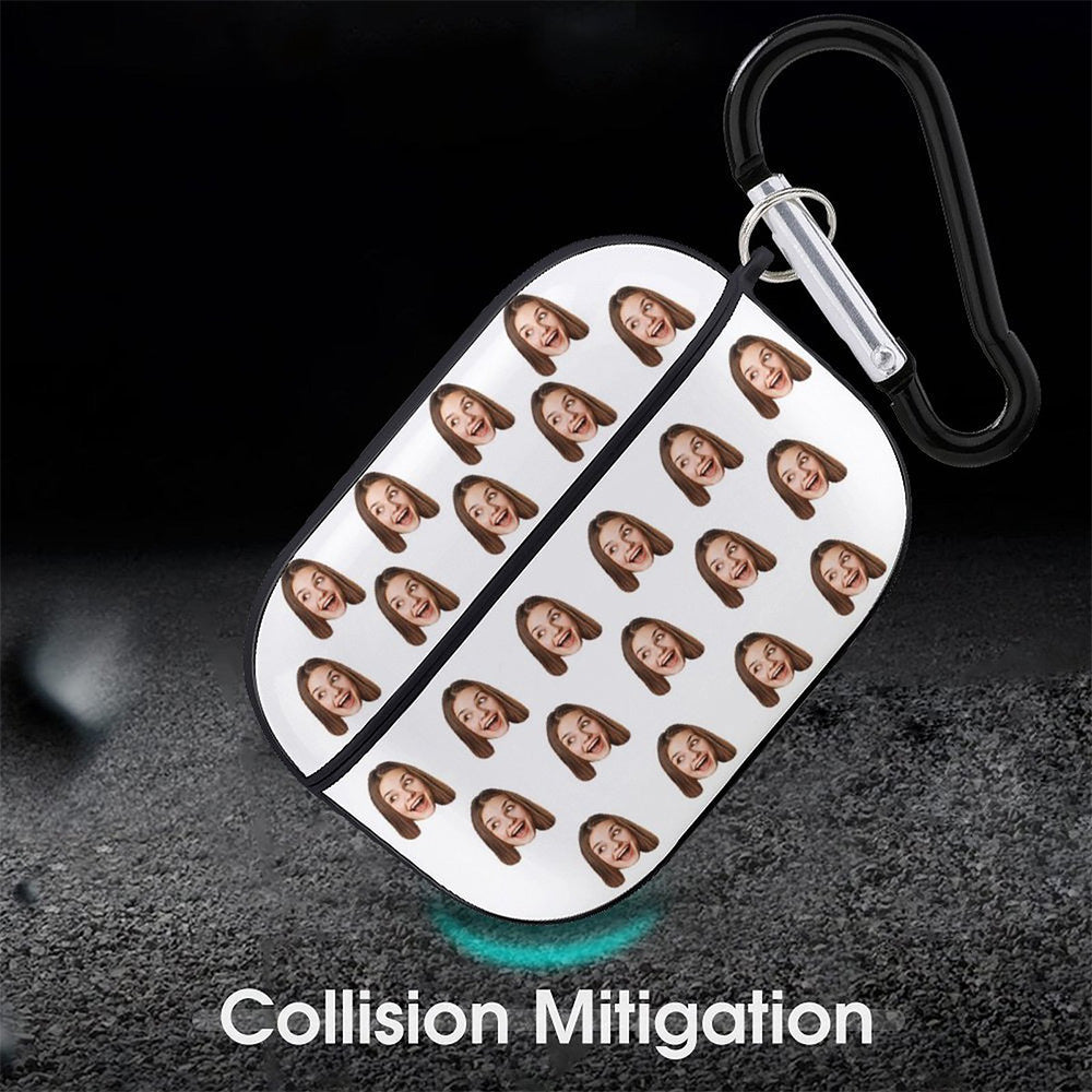 Custom Face Funny - Personalized Airpods Case Cover With Keychain