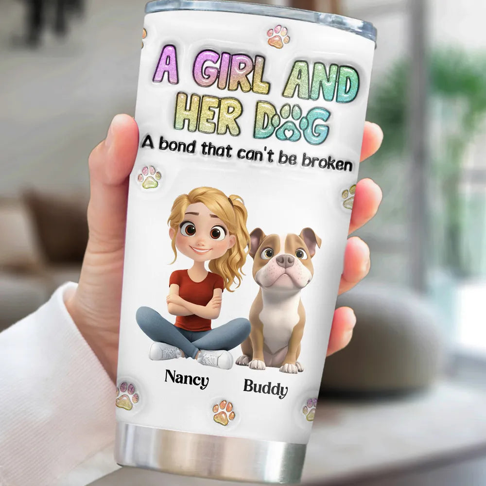 Personalized Insulated Travel Tumbler for Dog Moms & Lovers
