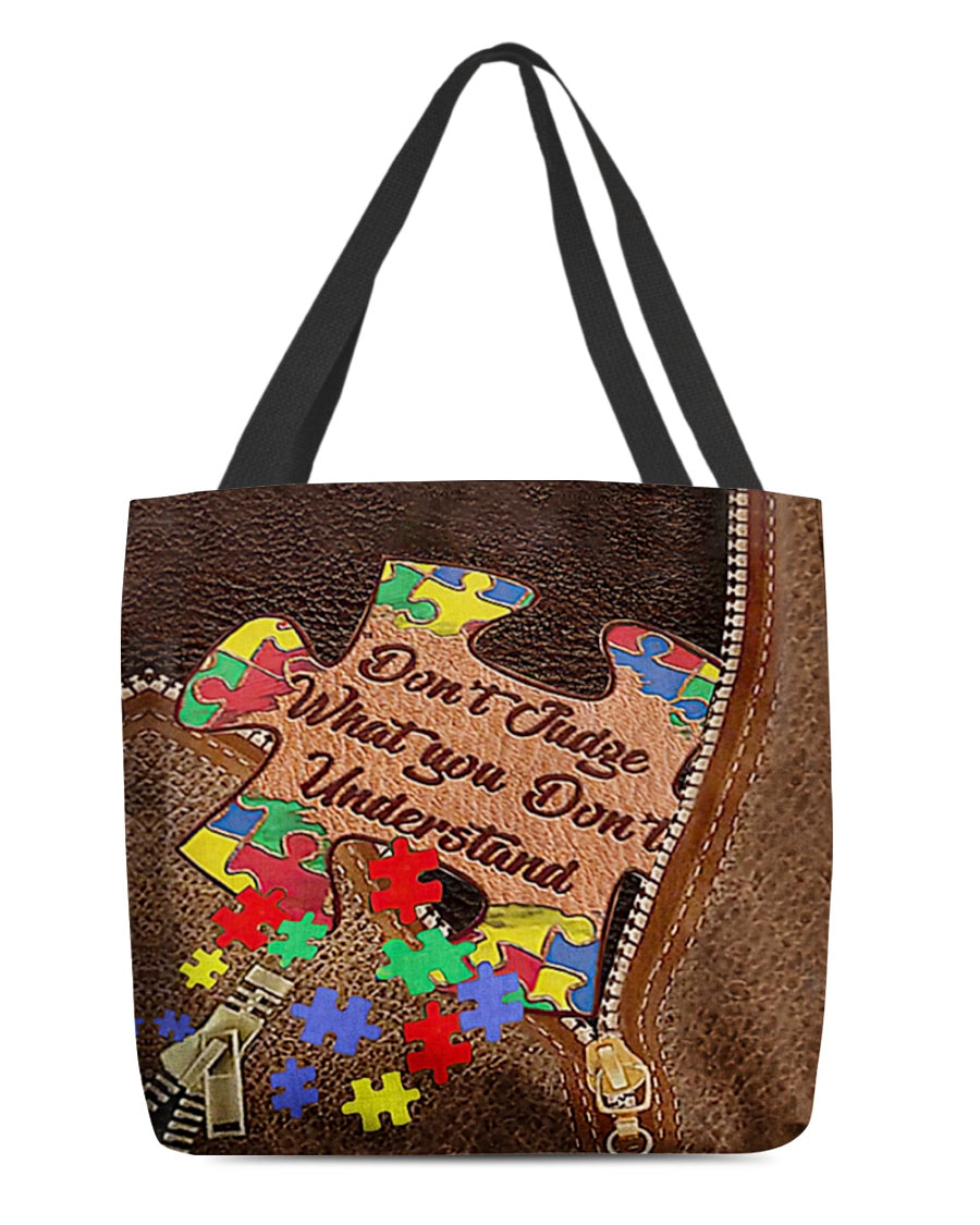 Autism Don't Judge What You Don't Understand - Autism Awareness Tote Bag 0921