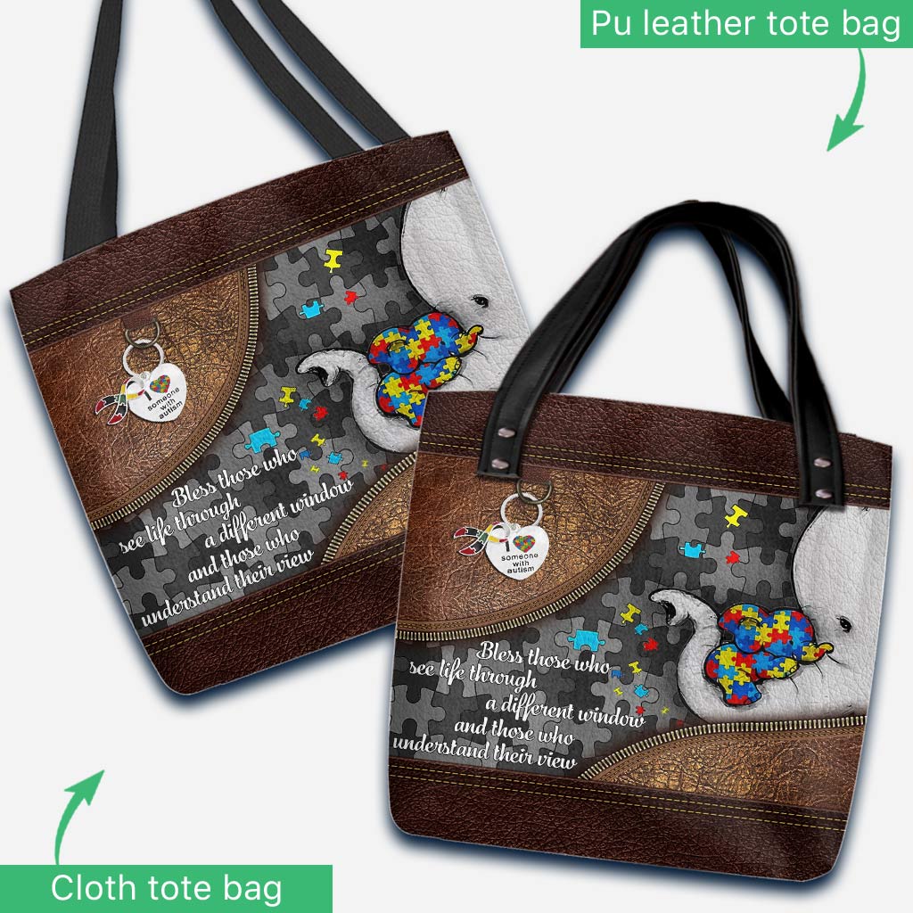 Autism Awareness : Bless Those Who See Life Through A Different Window - Tote Bag 0921