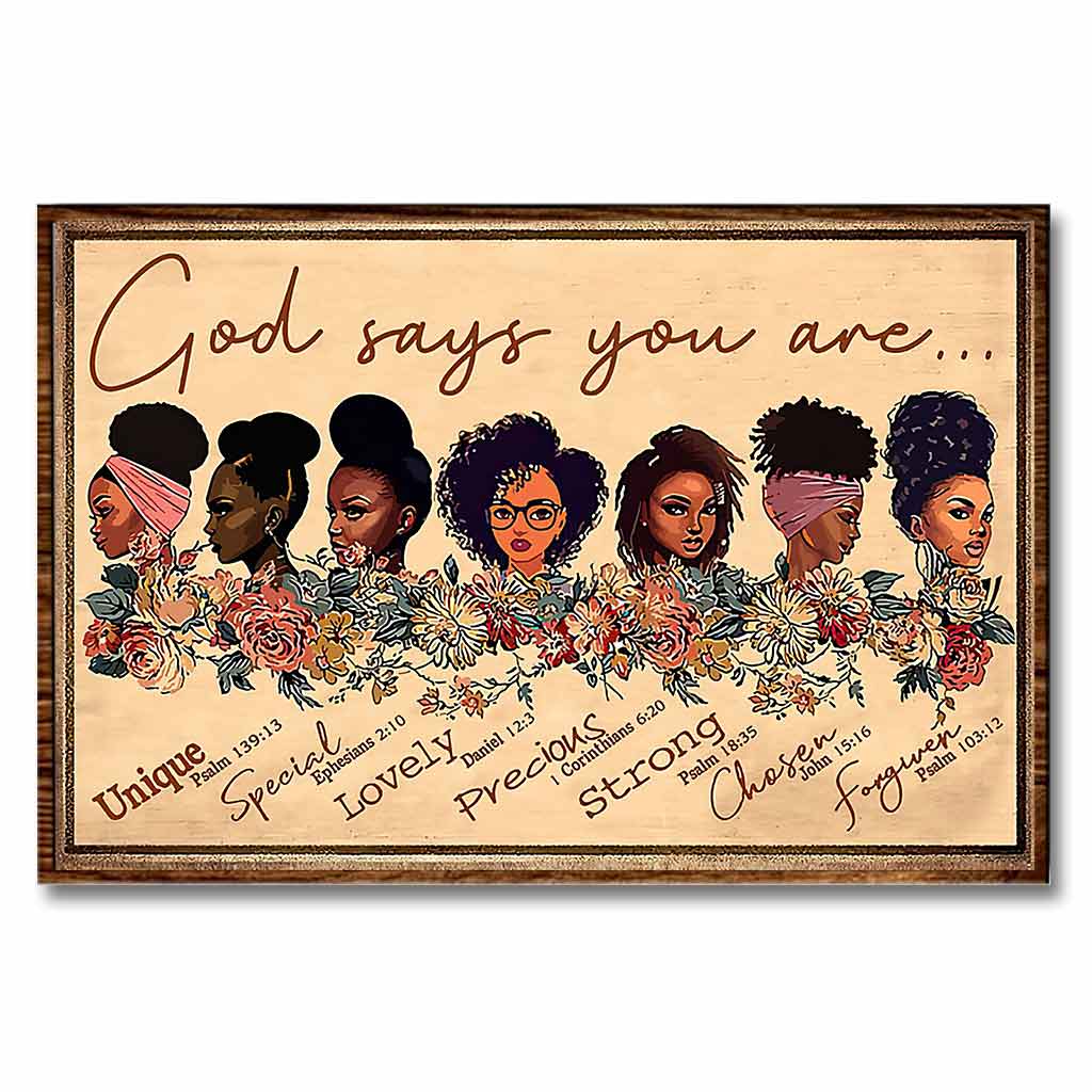 God Says You Are  - African American Poster 062021