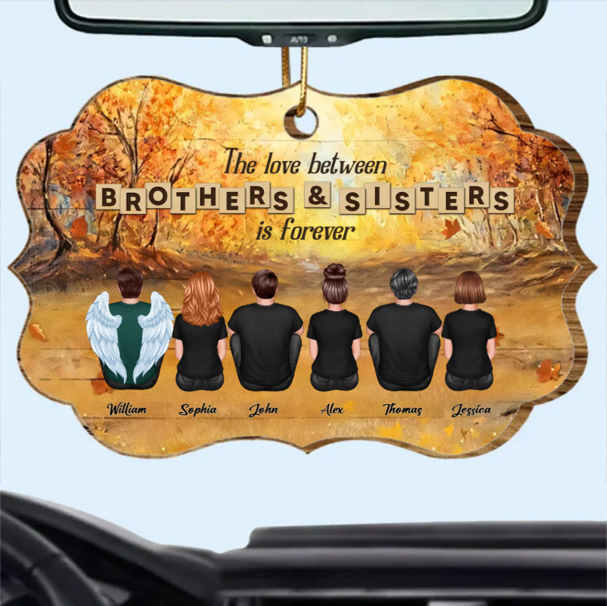 Personalized Family Forever Poster or Canvas, Keychain, Plaque, Car Hanger, Wallet Card - Perfect Gift for Siblings, Memorial Keepsake