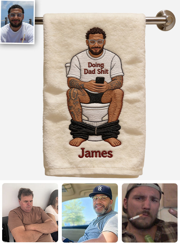 Best Time Of Day - Personalized Father Towel