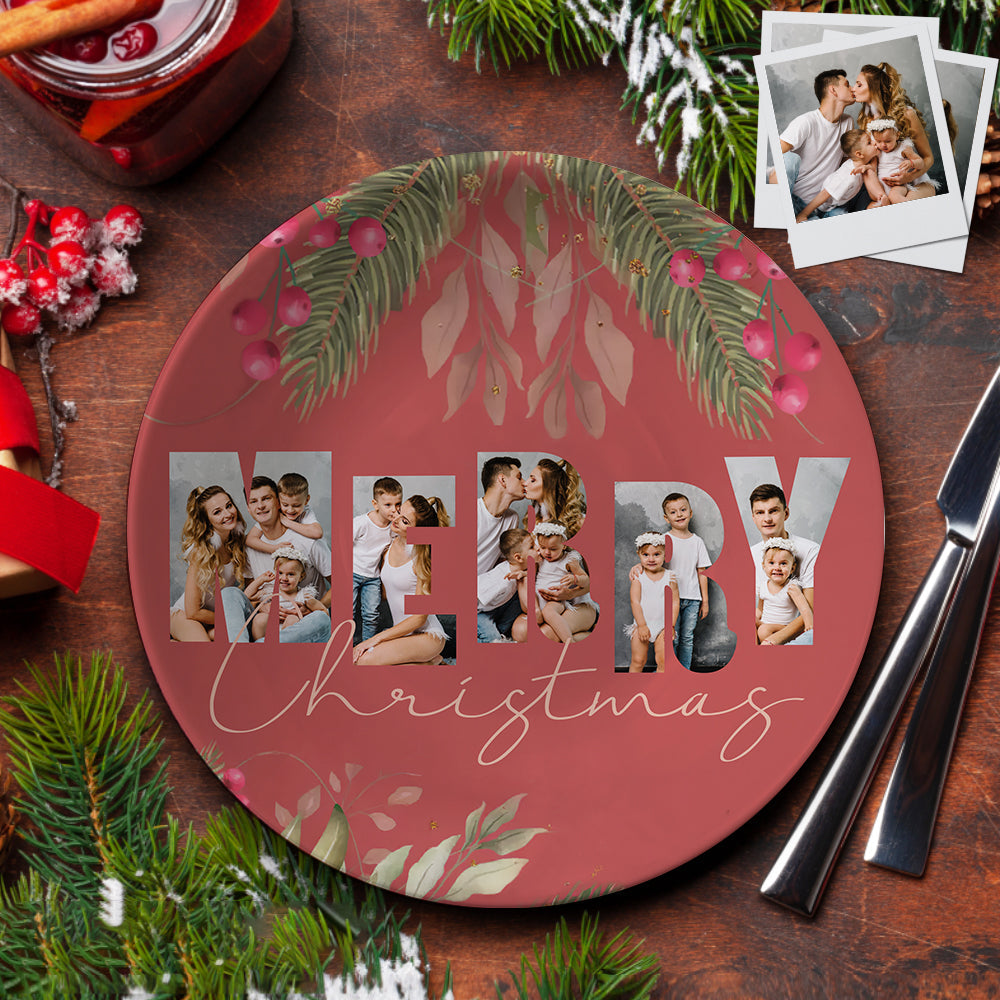 Christmas Dinner Plate - Personalized Family Plate