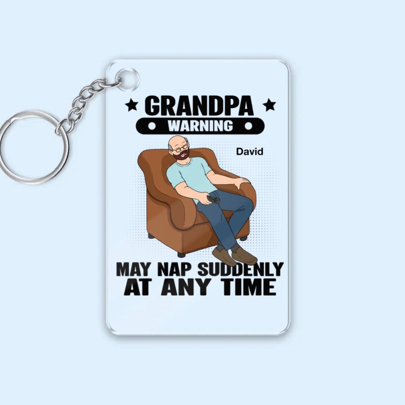 Grandpa Warning May Nap Suddenly At Any Time - Funny Father's Day Gift - Personalized Shirt Sweater Hoodie