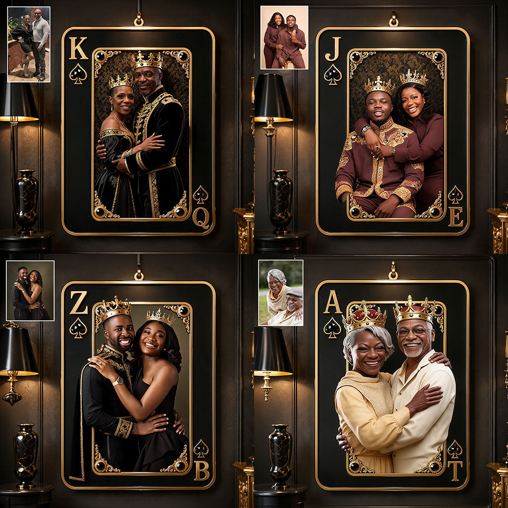 Custom Any Photo King & Queen - Personalized Couple Cut Metal Sign