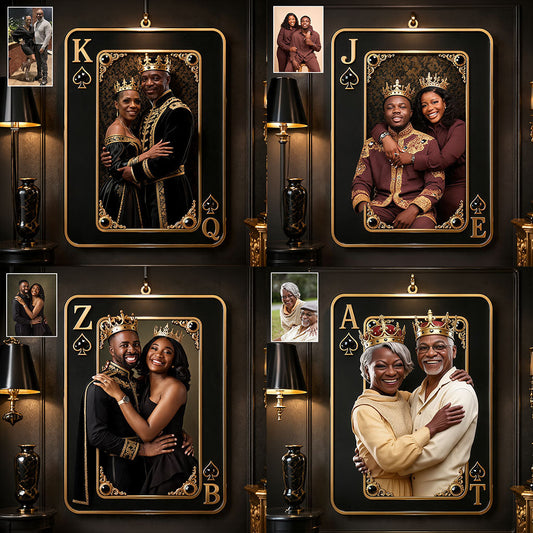 Custom Any Photo King & Queen - Personalized Couple Cut Metal Sign