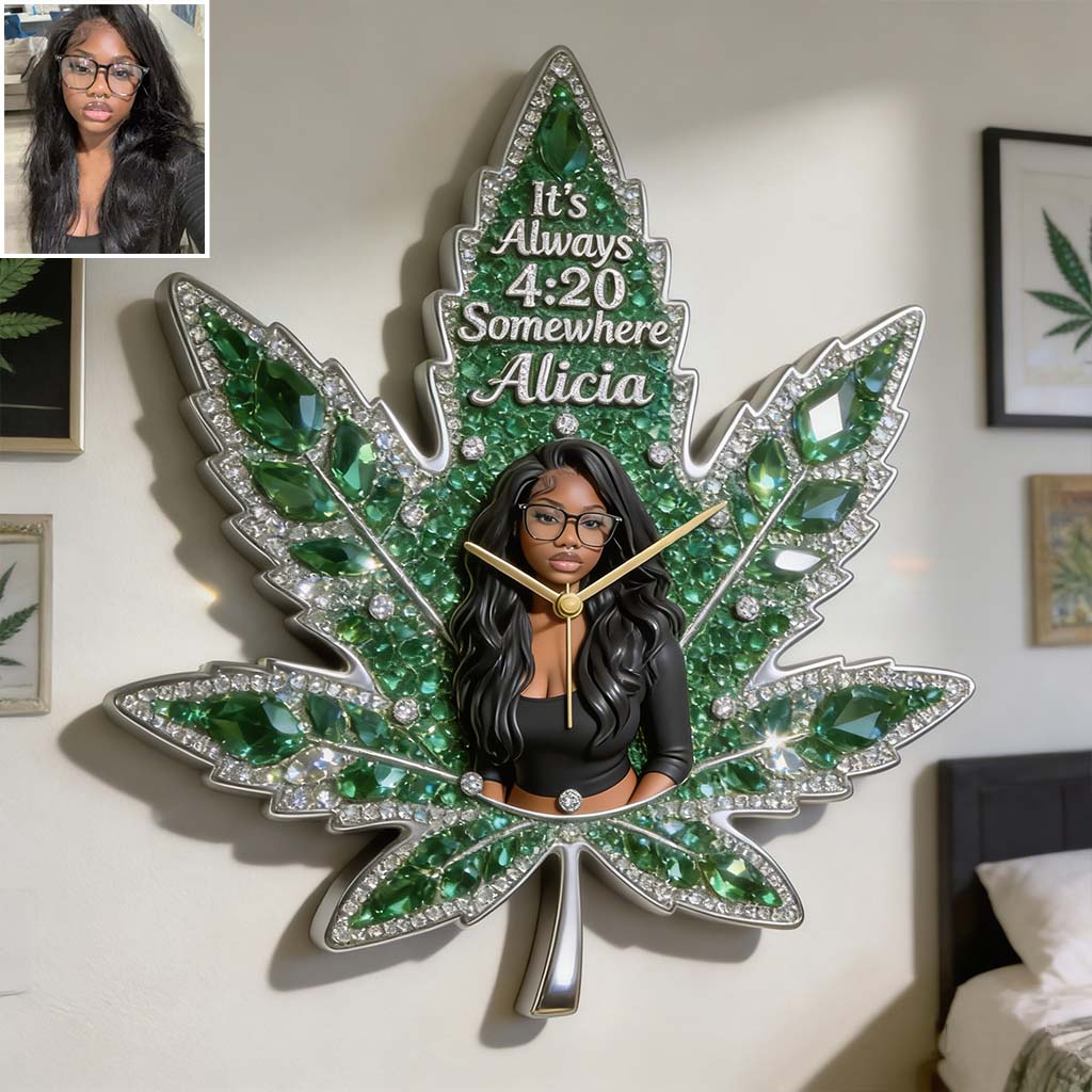 It's Always 4:20 Somewhere - Personalized Weed Acrylic Wall Clock