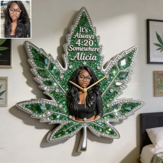 It's Always 4:20 Somewhere - Personalized Weed Acrylic Wall Clock