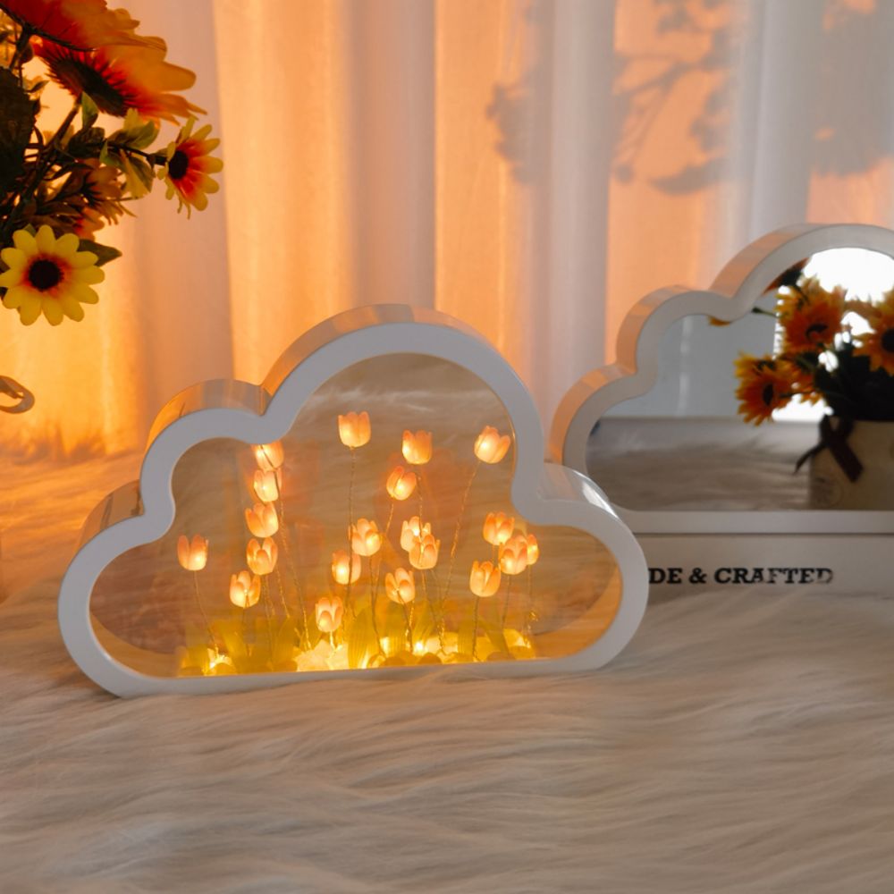Mirror Flower Light - Photo Crystal Plaque
