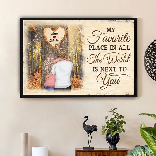 My World Is Complete With You - Romantic Personalized Couple Poster Gift for Him or Her