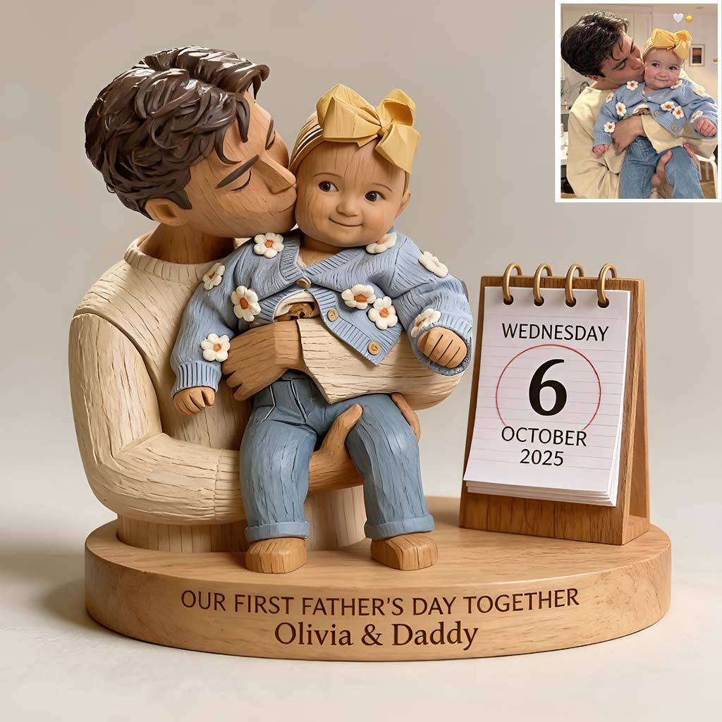 First Father's Day Gifts - Personalized Father Custom Shaped Wood Plaque