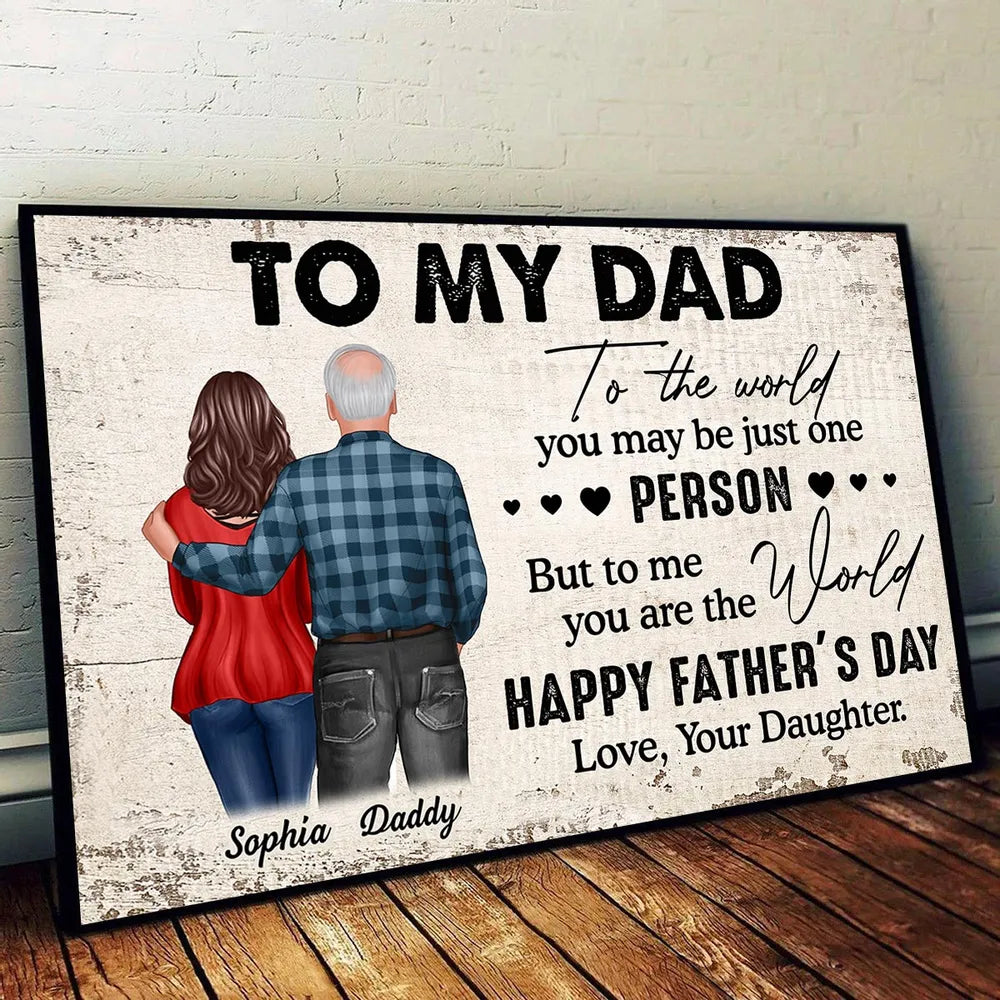Personalized Gift Poster or Canvas - Father's Day Surprise