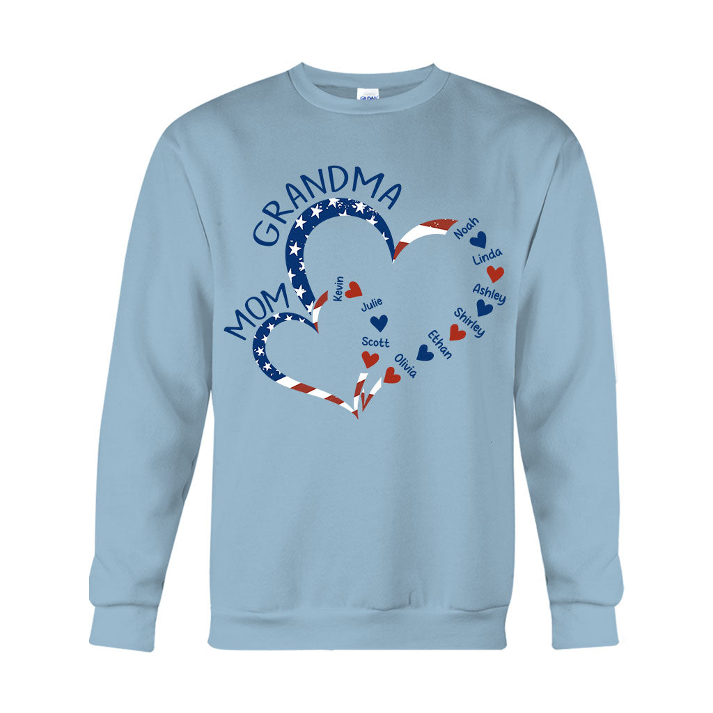 First Mom Now Grandma - Personalized Grandma T-shirt And Hoodie