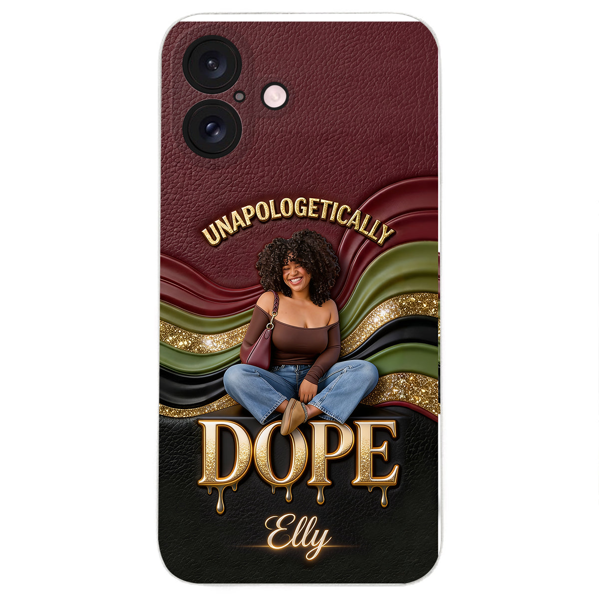 Happy Juneteeth, Black History, Black Pride - Personalized African American 3D Embossed Leather Phone Case