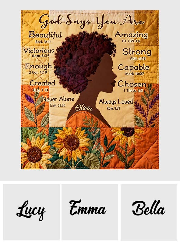 Black Queen - Personalized African American Blanket