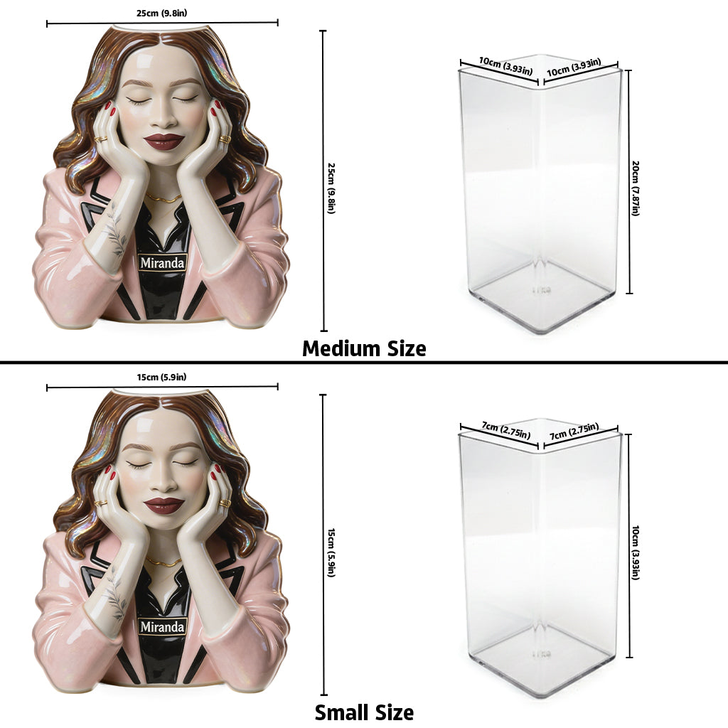 Beauty Dreamer - Makeup Brush Holder Muse - Personalized Makeup Acrylic Pot