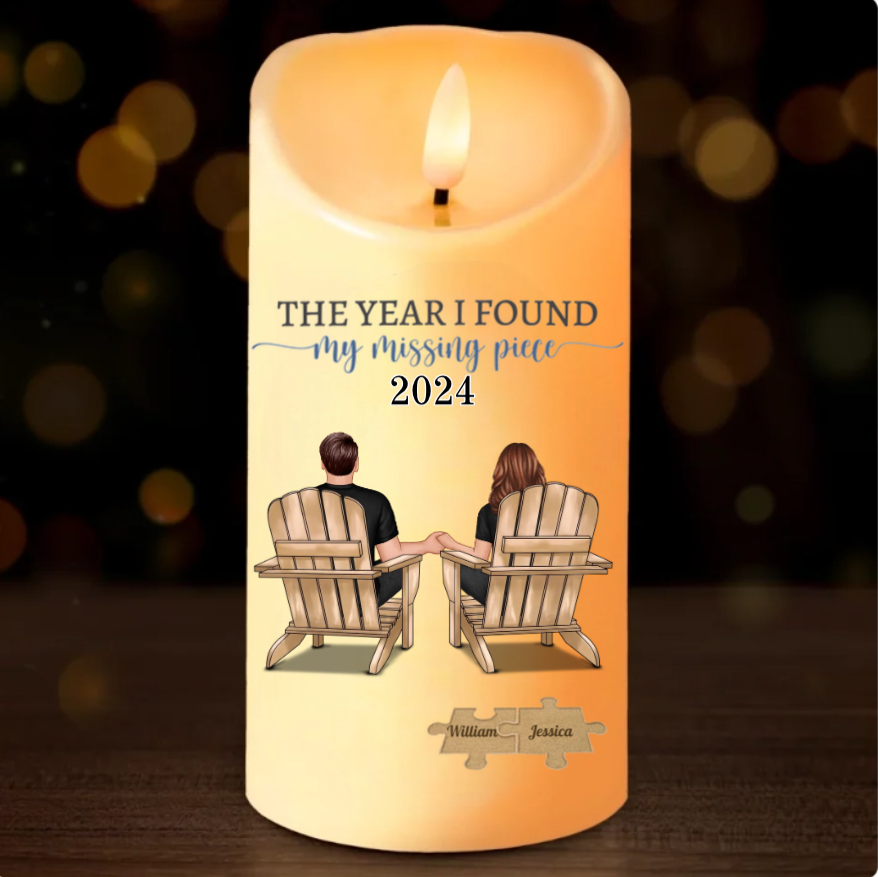 The Year I Found My Missing Piece Couple Gift - Personalized Blanket or Poster or Keychain or Plaque