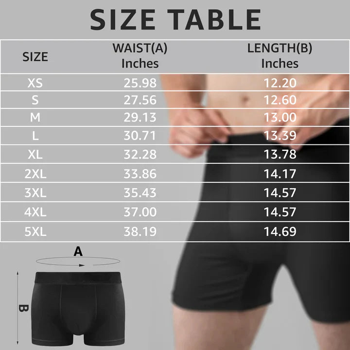 Personalized Men's Boxer Briefs With Funny Love Quote & Hearts - Flirty Couple Gift For Him With Custom Print