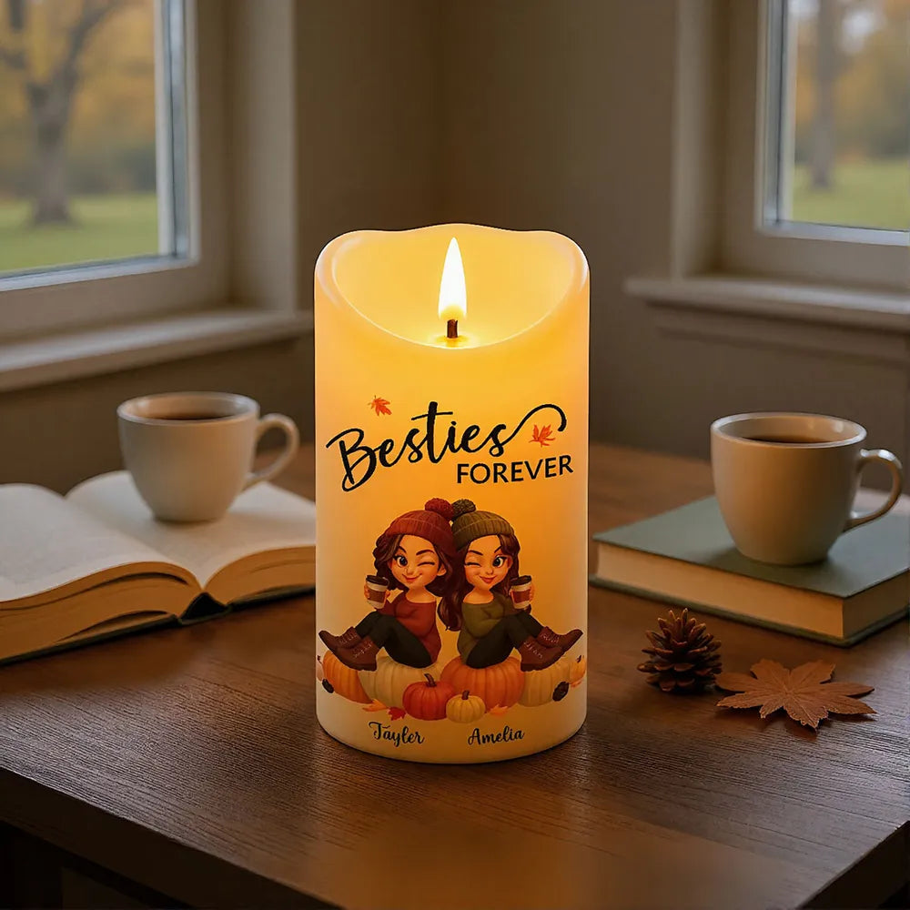 Custom Flameless LED Candle with Personalized Design