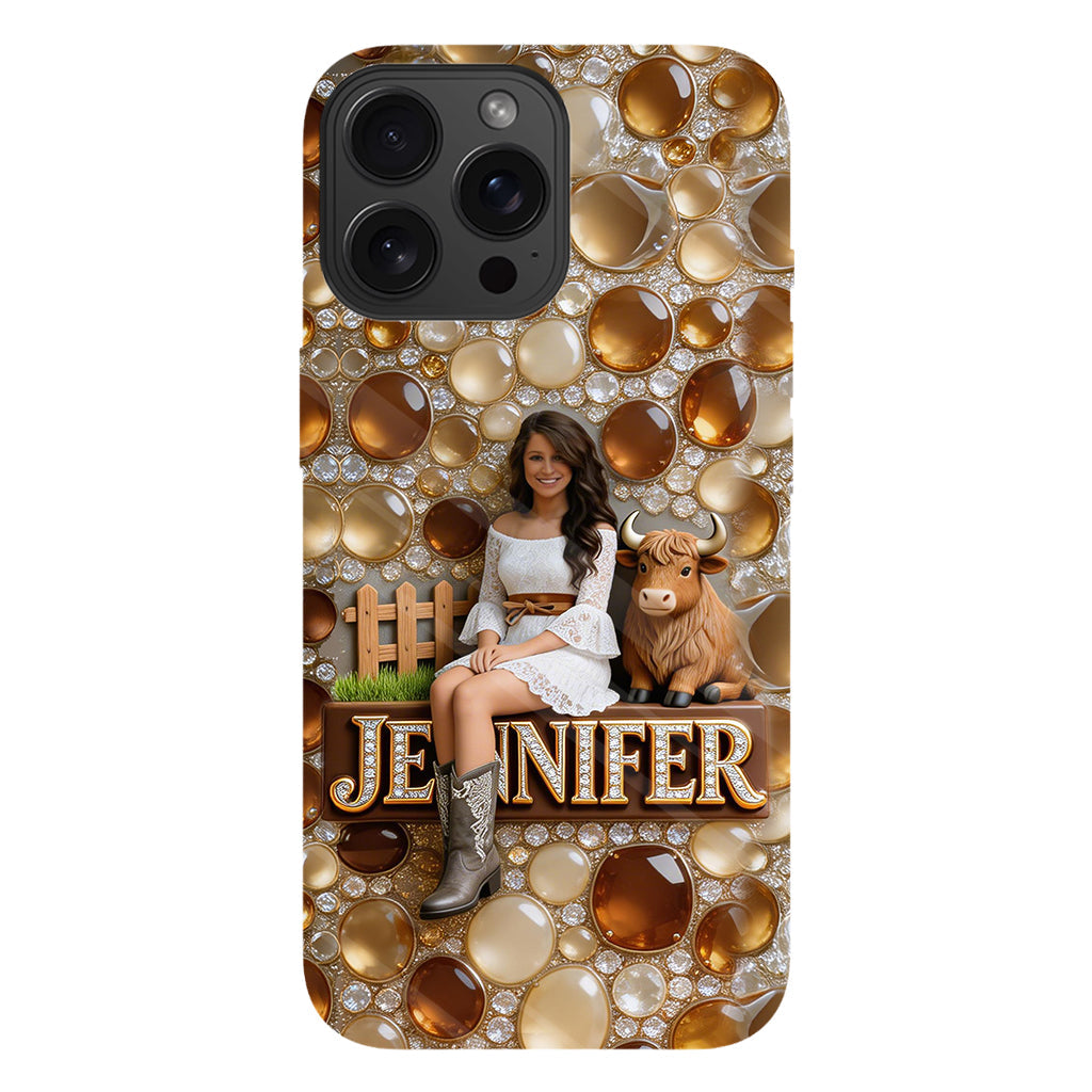 Just A Girl Who Loves Highland Cows - Personalized Highland Cow Full Print Phone Case
