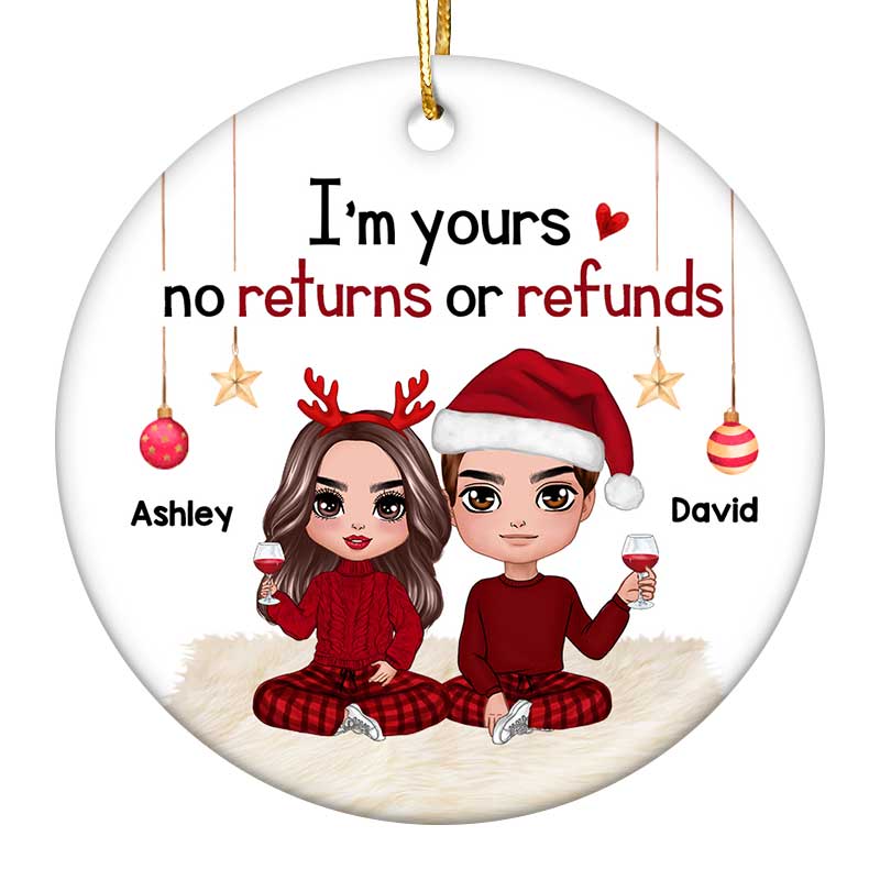 Custom Ceramic Ornament for Lovers - Christmas Keepsake Gift