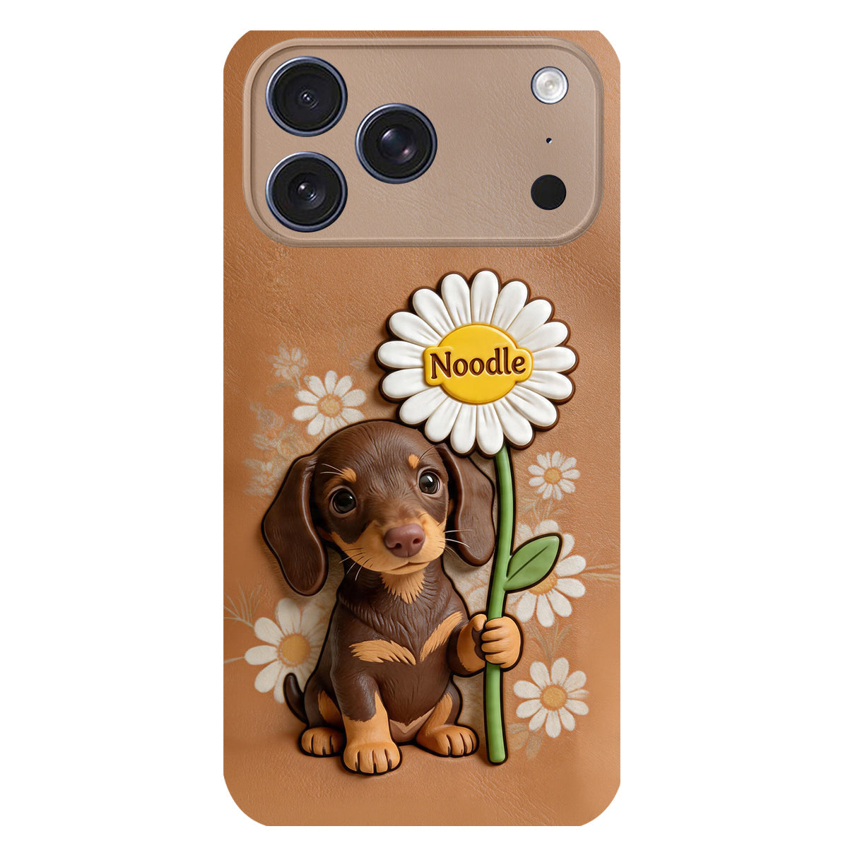 Custom Any Photo - Personalized Dog 3D Embossed Leather Phone Case