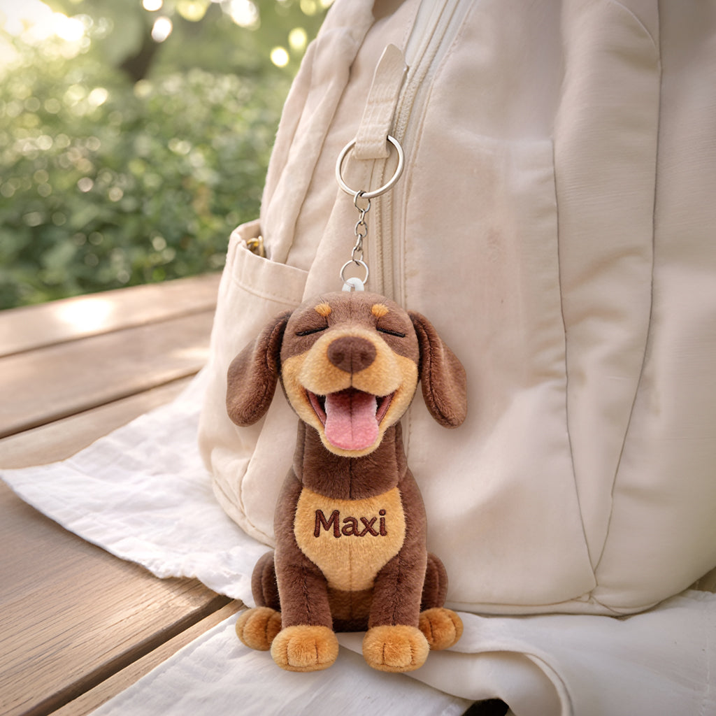 Always By My Side - Personalized Dog Plush Keychain