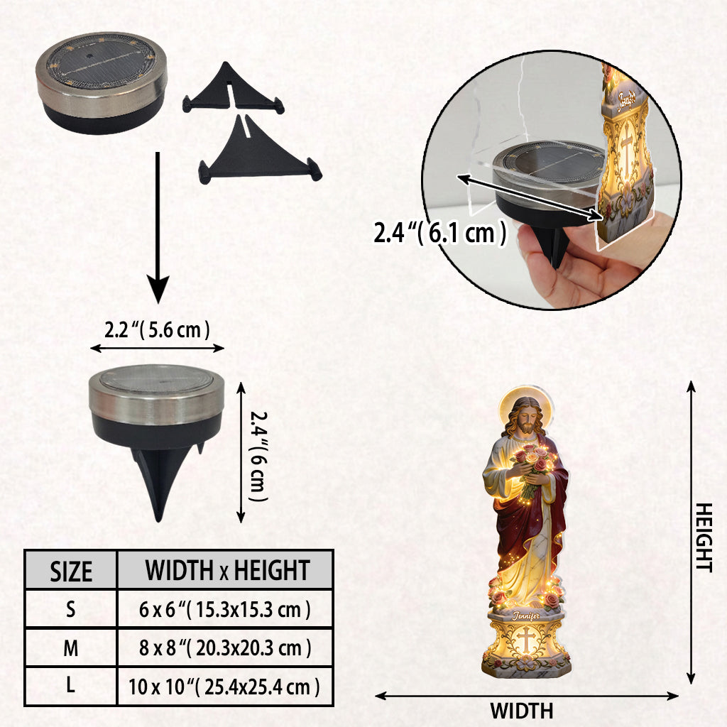 Heavenly Blessings Solar Garden Lights - Personalized Christian Solar Acrylic Light