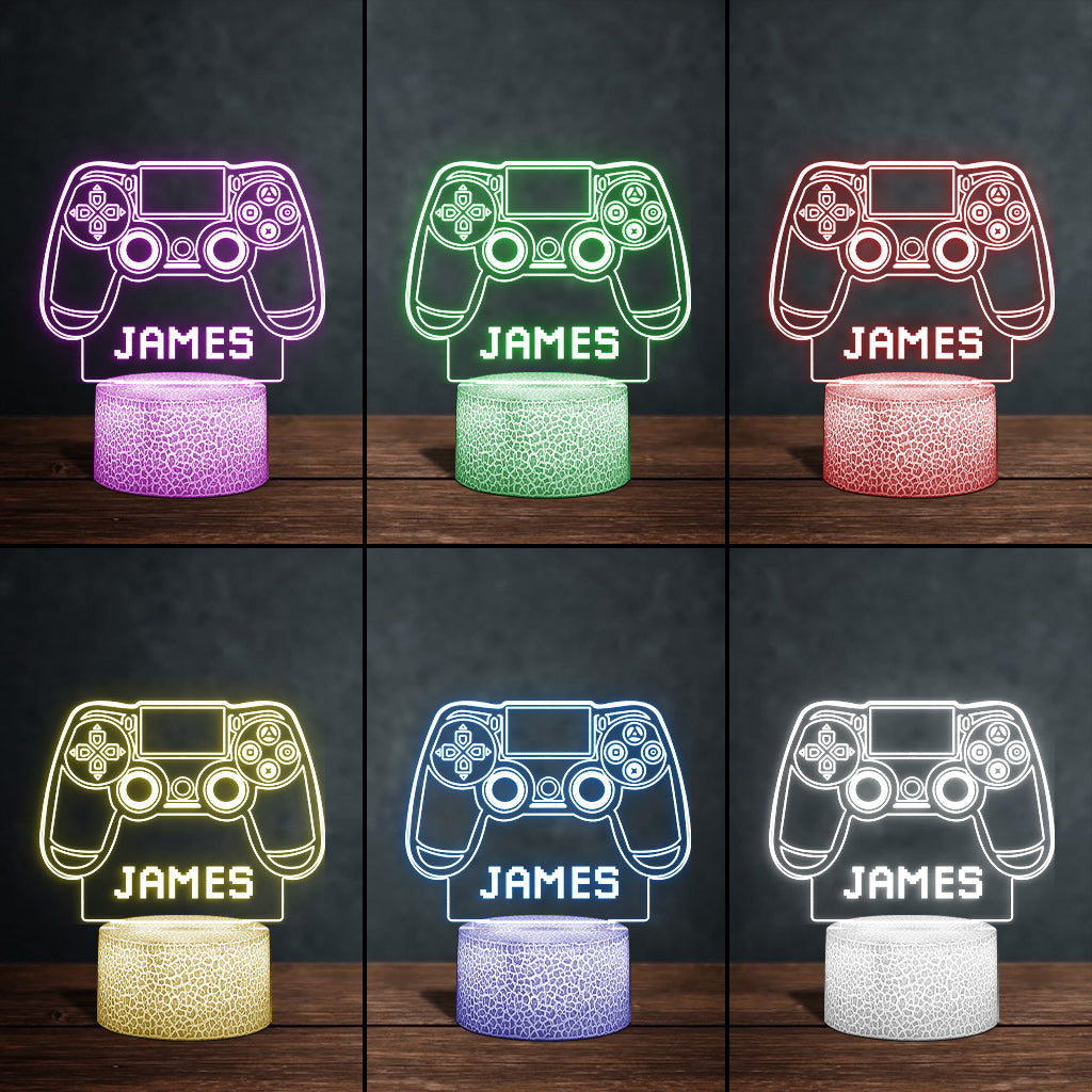 Gaming Room - Personalized Video Game Shaped Plaque Light Base