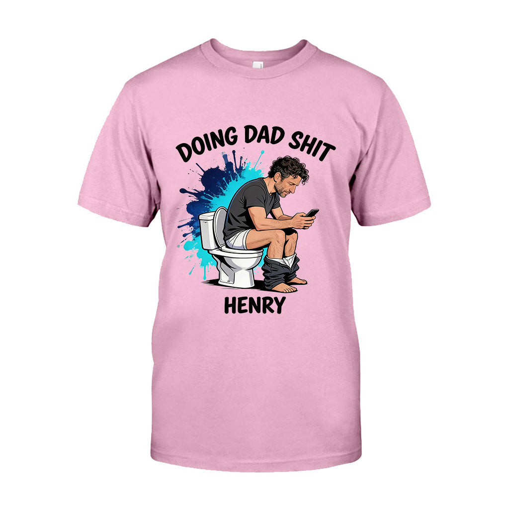 Custom Any Photo Doing Dad Shit - Personalized Father T-shirt And Hoodie