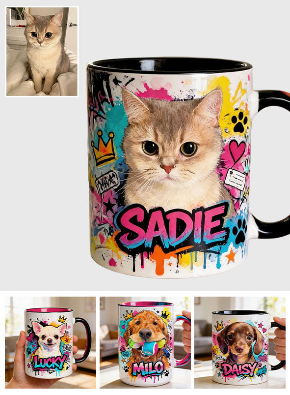 Custom Any Pet Photo - Personalized Dog Accent Mug