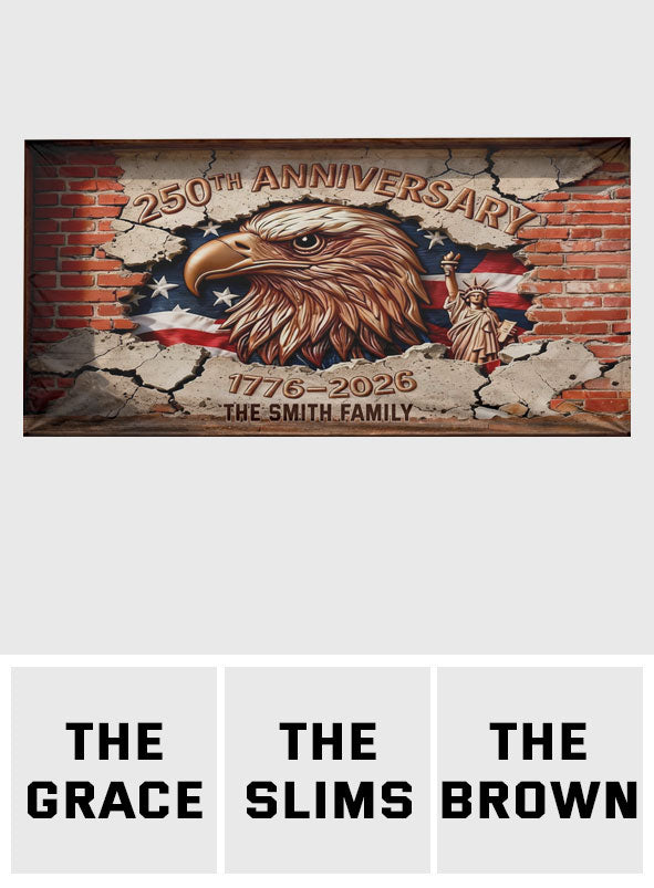 250 Years Of Blessing - Personalized Patriot Garage Door Banner