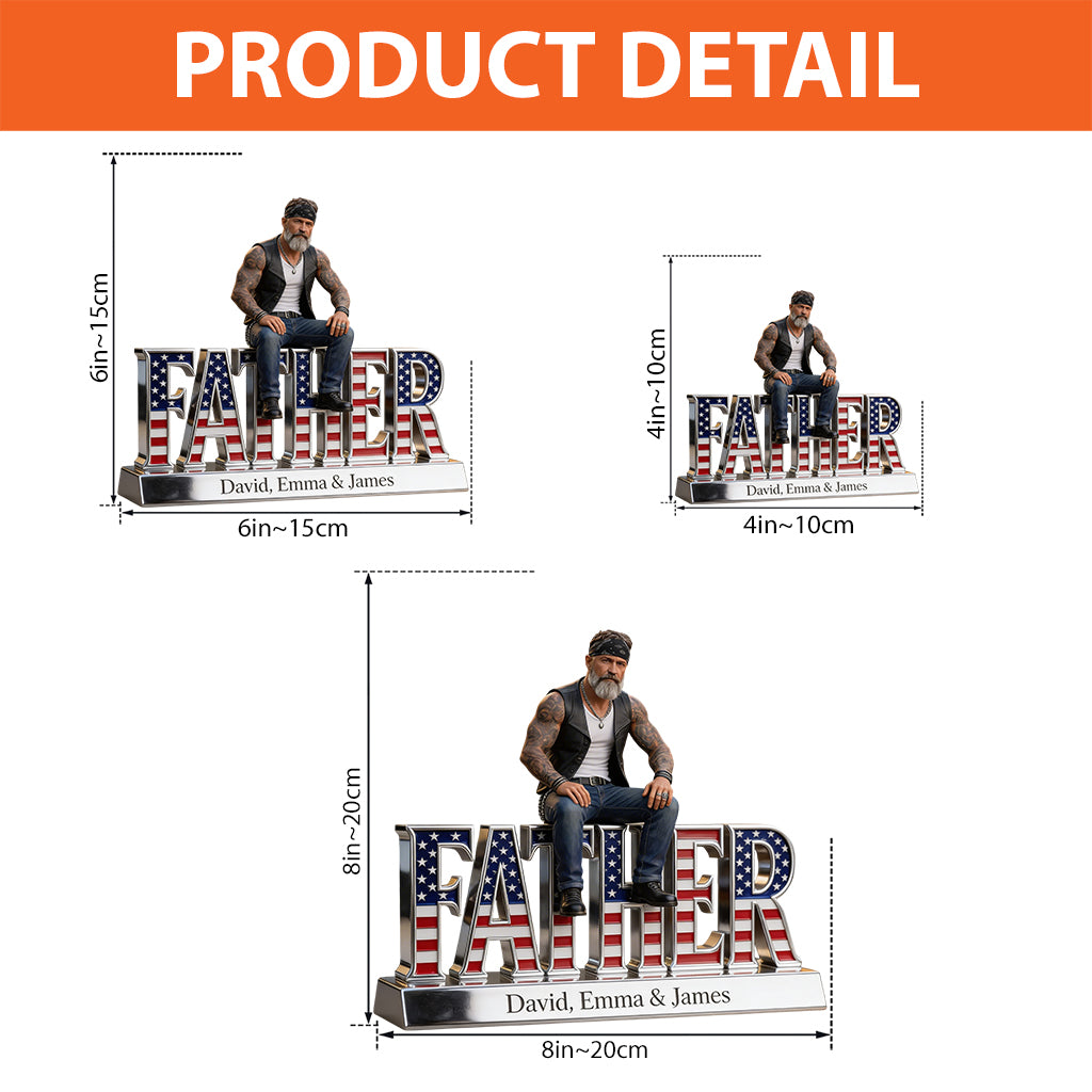 Custom Any Photo, Any Title - Personalized Father Custom Shaped Acrylic Plaque