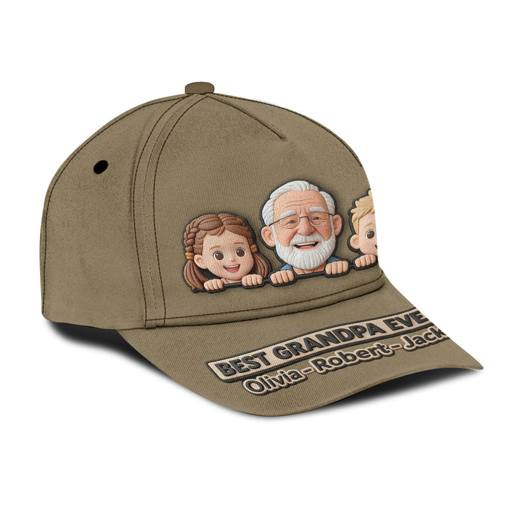 Dad Grandpa Gift Custom From Photo - Personalized Father Classic Cap