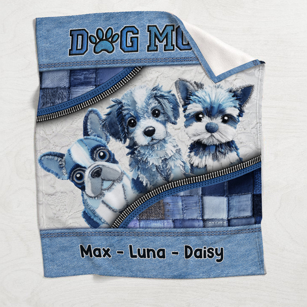 Cute Dogs - Personalized Dog Blanket