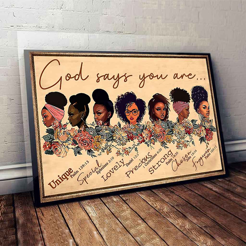 God Says You Are  - African American Poster 062021