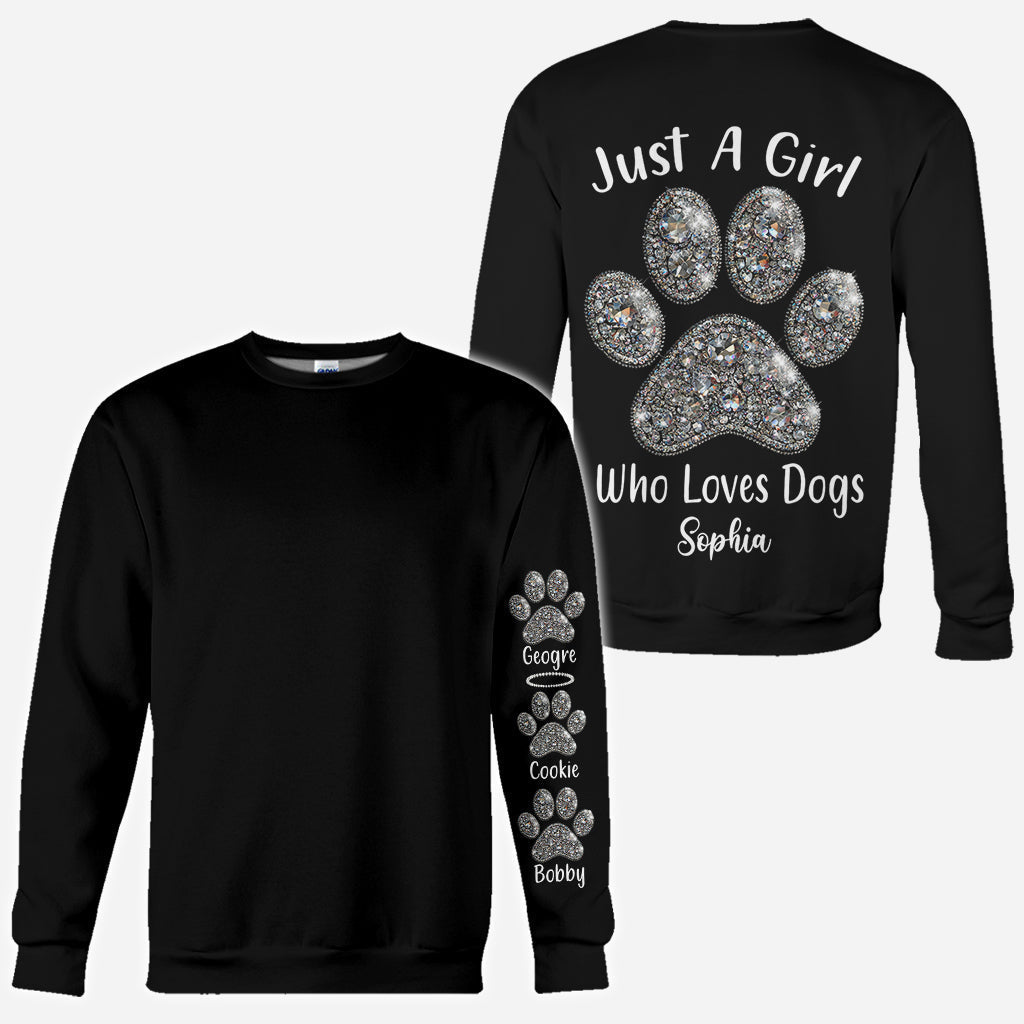 Just A Girl Who Loves Dogs - Personalized Dog All Over Shirt