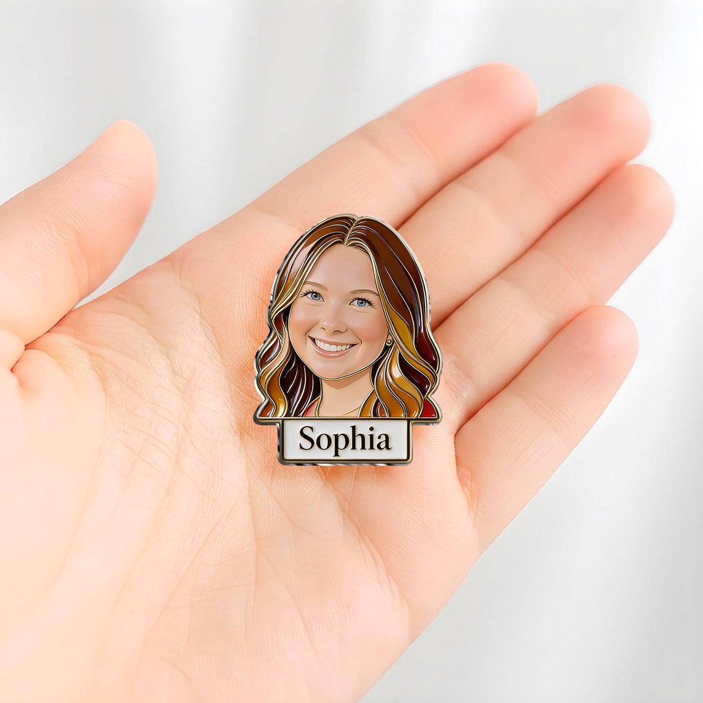 Custom Any Photo Funny Gift For Dad, Grandpa - Personalized Father 3D Embossed Enamel Pin